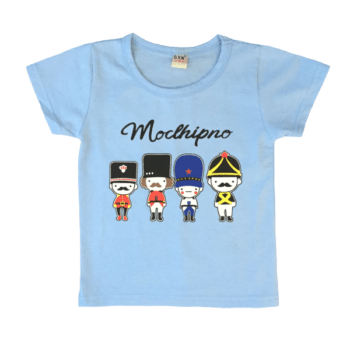 Kids Blue T Shirt with Graphic Print