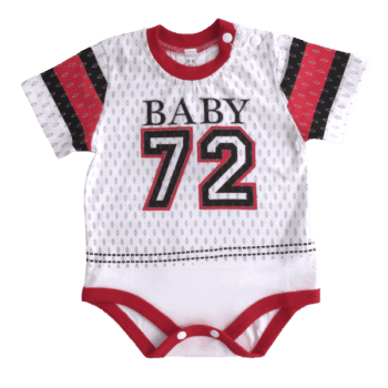 Red and white print awesome baby clothes