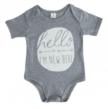 Baby and toddler bodysuit with short sleeves