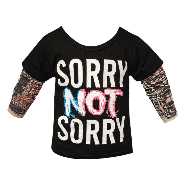 Kids long sleeve t shirt with tattoo sleeves