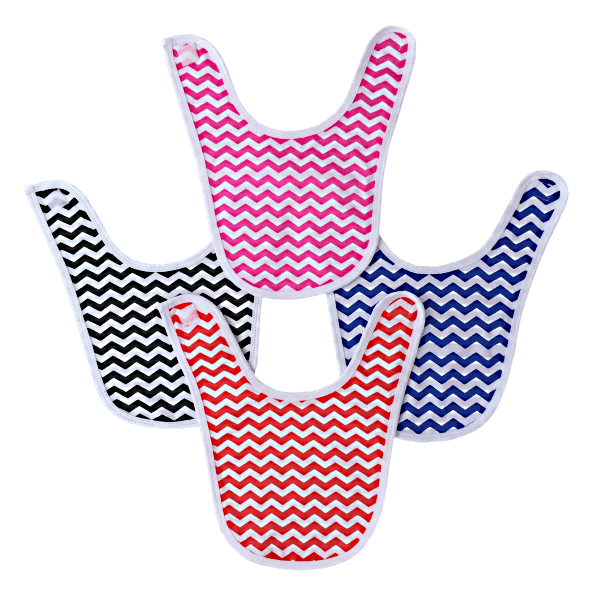 Baby bibs in a range of colours