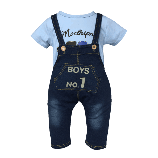 Infant Boys Overalls and T-Shirt Set